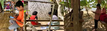 LCOs Ronald, Josefa and Darlyn conducting the LEK surveys 