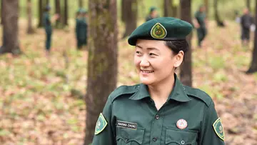 Female ranger smiling