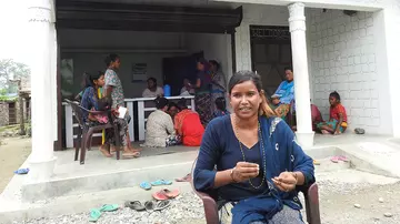 Community bank Chairperson in the village of Pithauli Nepal.