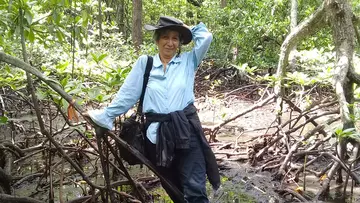 Dr Jurgenne Primavera in forest