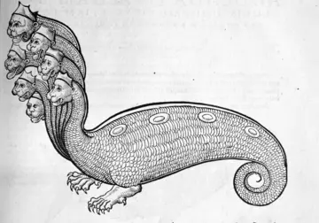 Hydra drawing from Konrad Gessner's Historiae Animalium