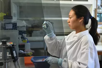 female scientist at ZSL