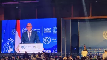 The Executive Secretary of the the UNFCCC addressing the Global Climate Action high level opening event at COP27
