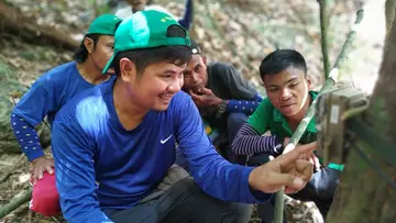 ZSL Philippines staff and local community members work together to share knowledge and co-develop monitoring protocols for the Philippine pangolin in northern Palawan, Philippines.