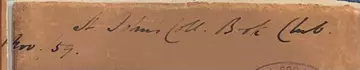Handwritten inscription ‘St Johns Coll. Book Club. Nov. 59’ (Figure 7).