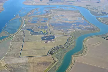 Arial view of RSPB Wallasea Wetland