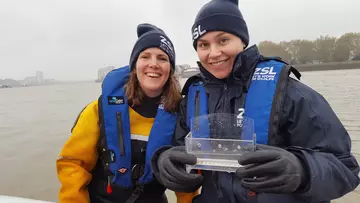 ZSL Thames conservationists with seahorse