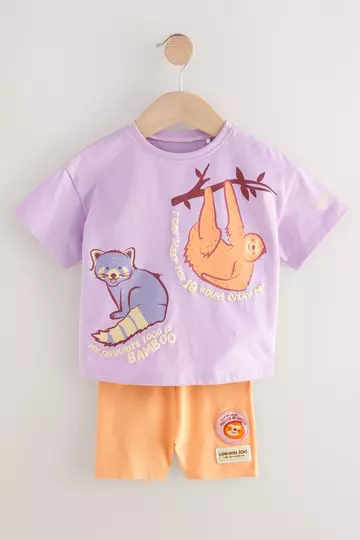 NEXT x LONDON ZOO children’s t-shirt and shorts clothing set
