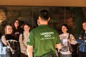 ZSL staff member giving a talk to MSc students