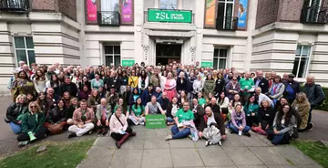 ZSL Fellows sitting outside the London Zoo offices