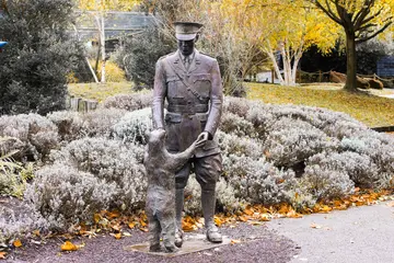 A sculpture of Winnie the bear at London Zoo