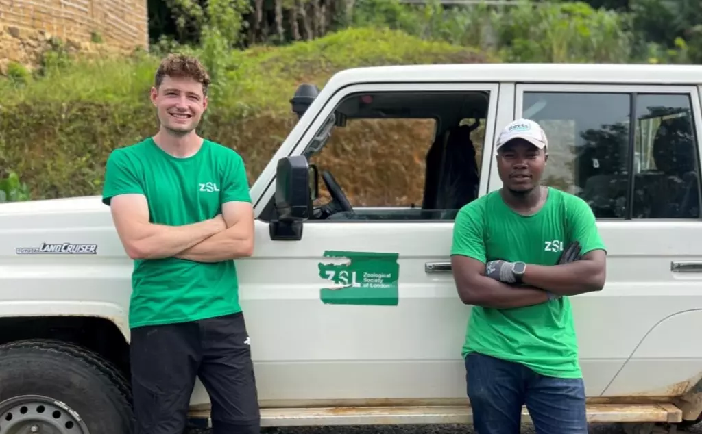 ZSL team in Cameroon collecting timber samples to support scientific origin testing and responsible sourcing