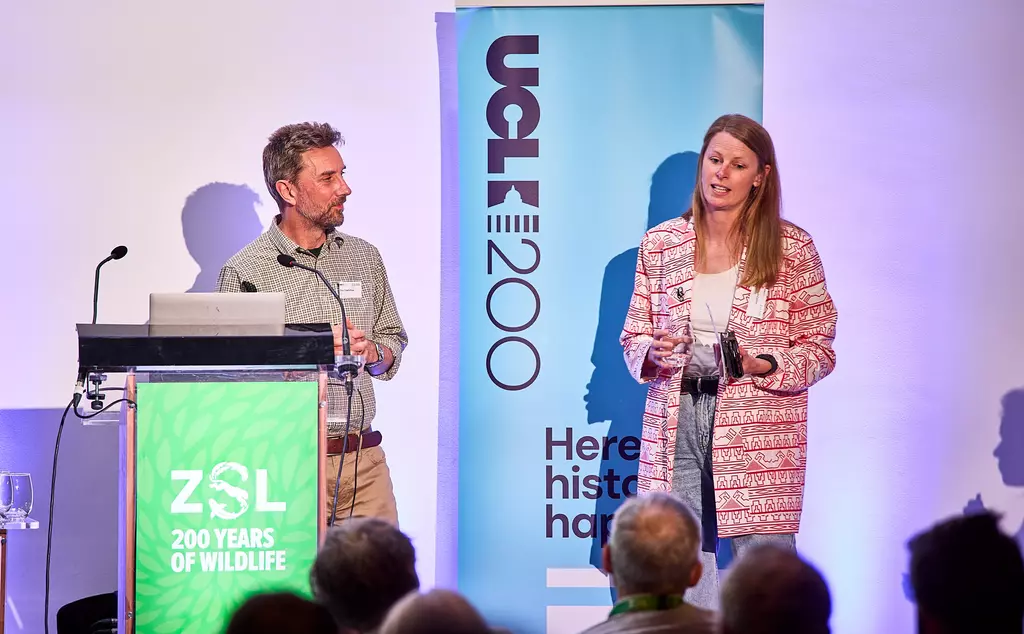 Guy Cowlishaw and Alecia Carter presenting