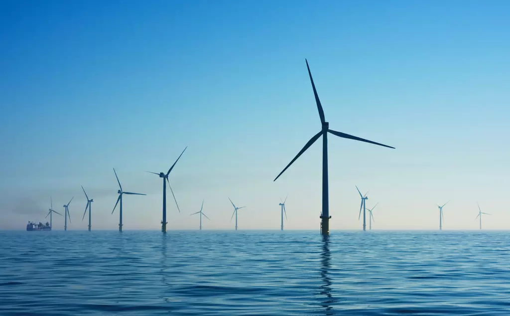 Wind turbines at sea