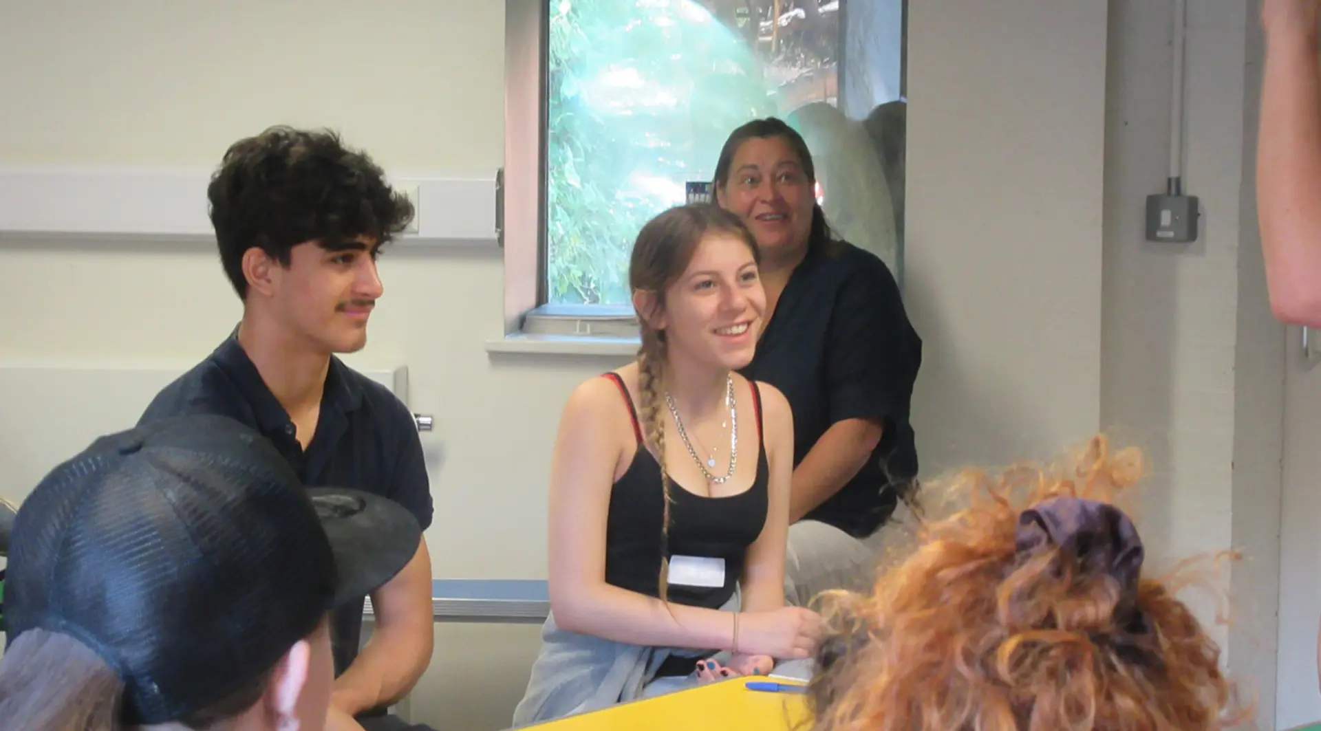 Group of young people in a classroom at London Zoo