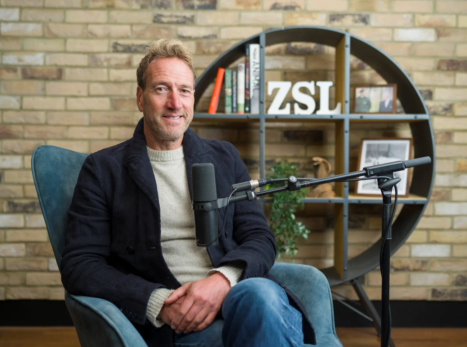 Ben Fogle in the podcast recording studio