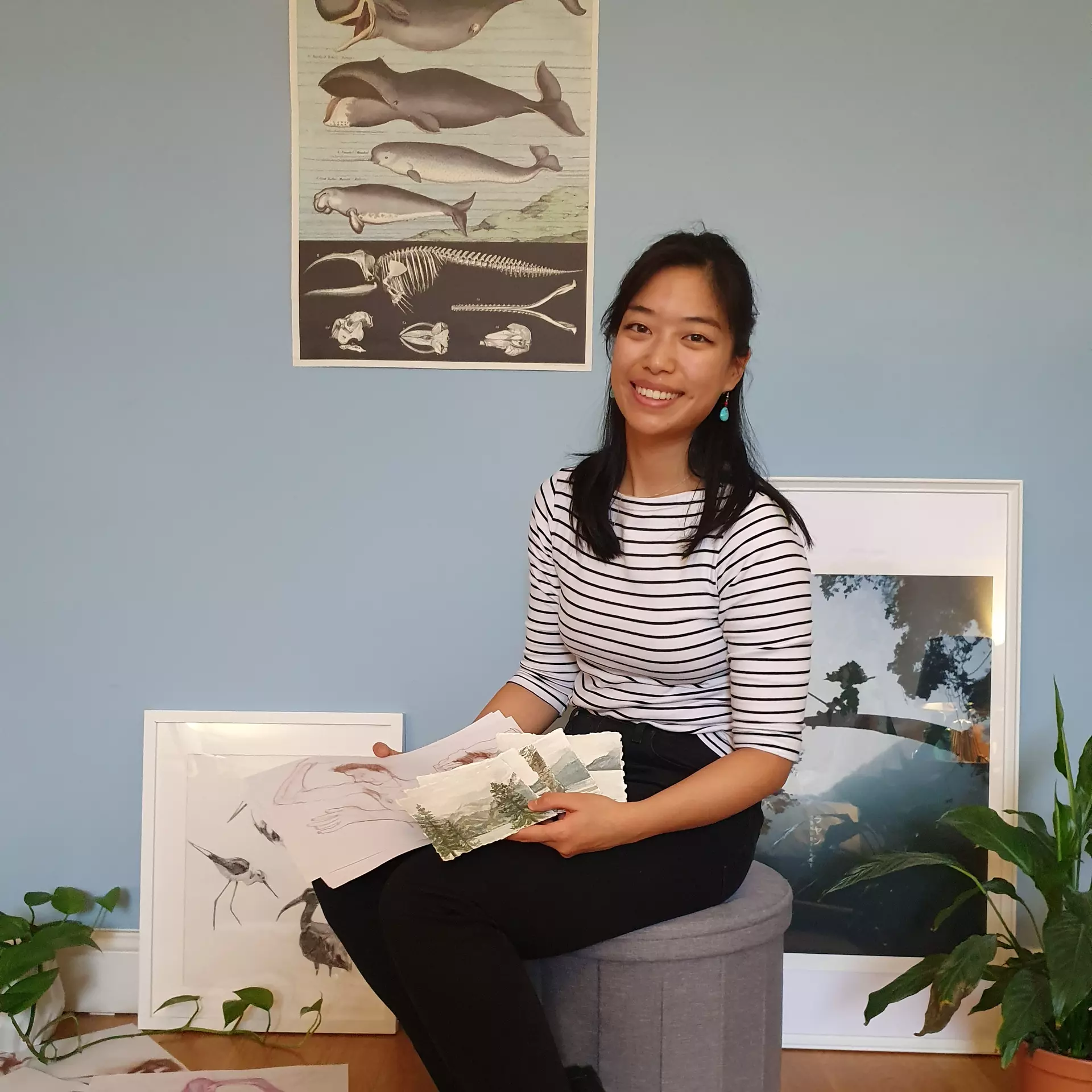Heida Ma with art
