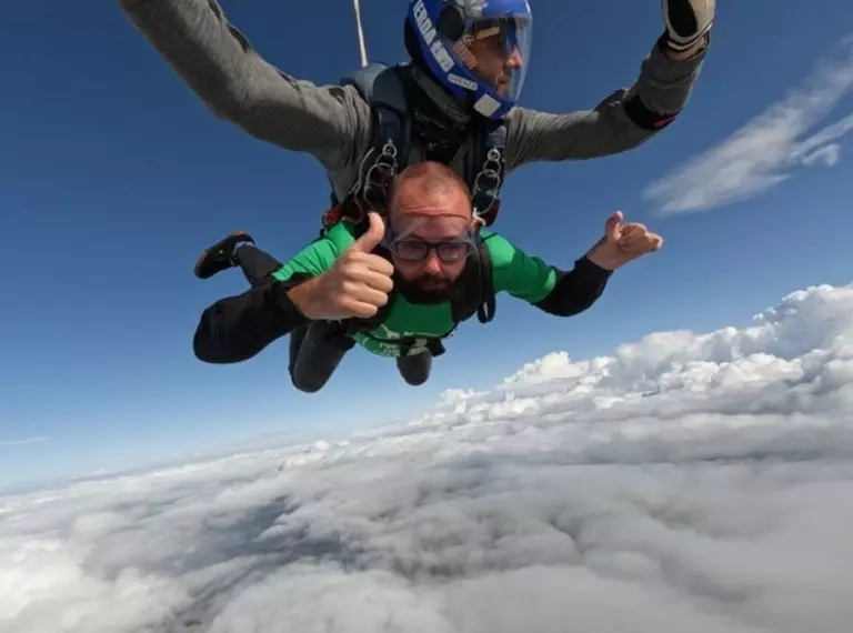 Miles Palmer taking on a skydive for ZSL