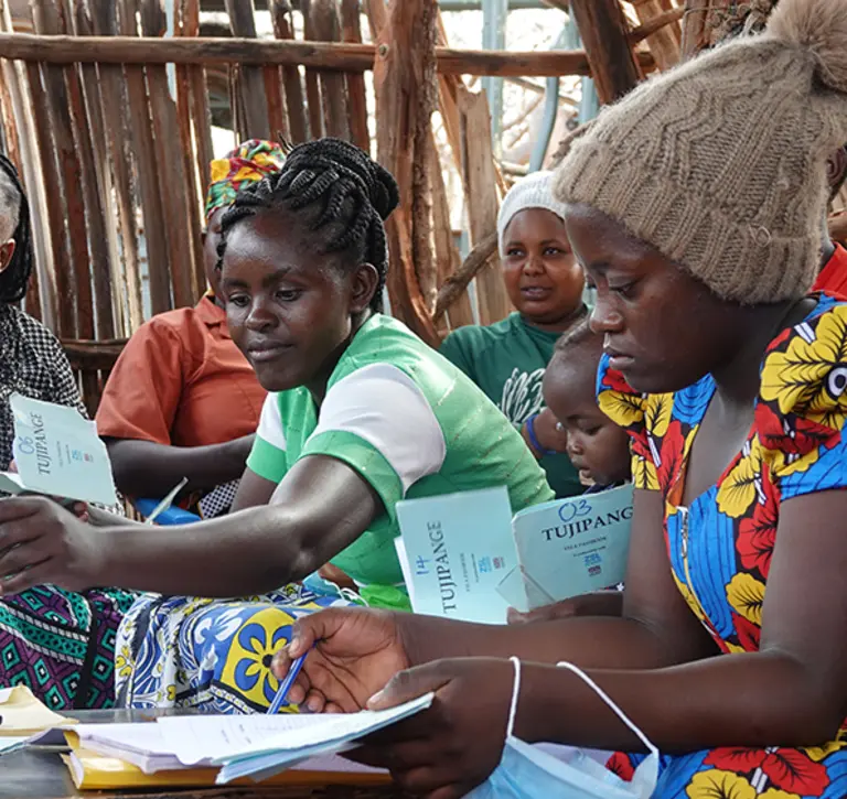 A community bank meeting in Kenya