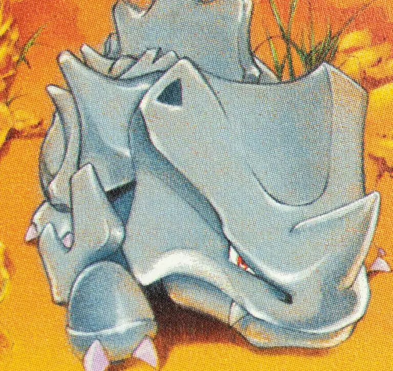 Rhyhorn illustration from pokemon card