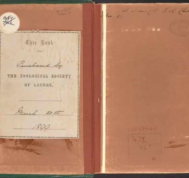 ZSL's label in its first edition On the Origin of Species